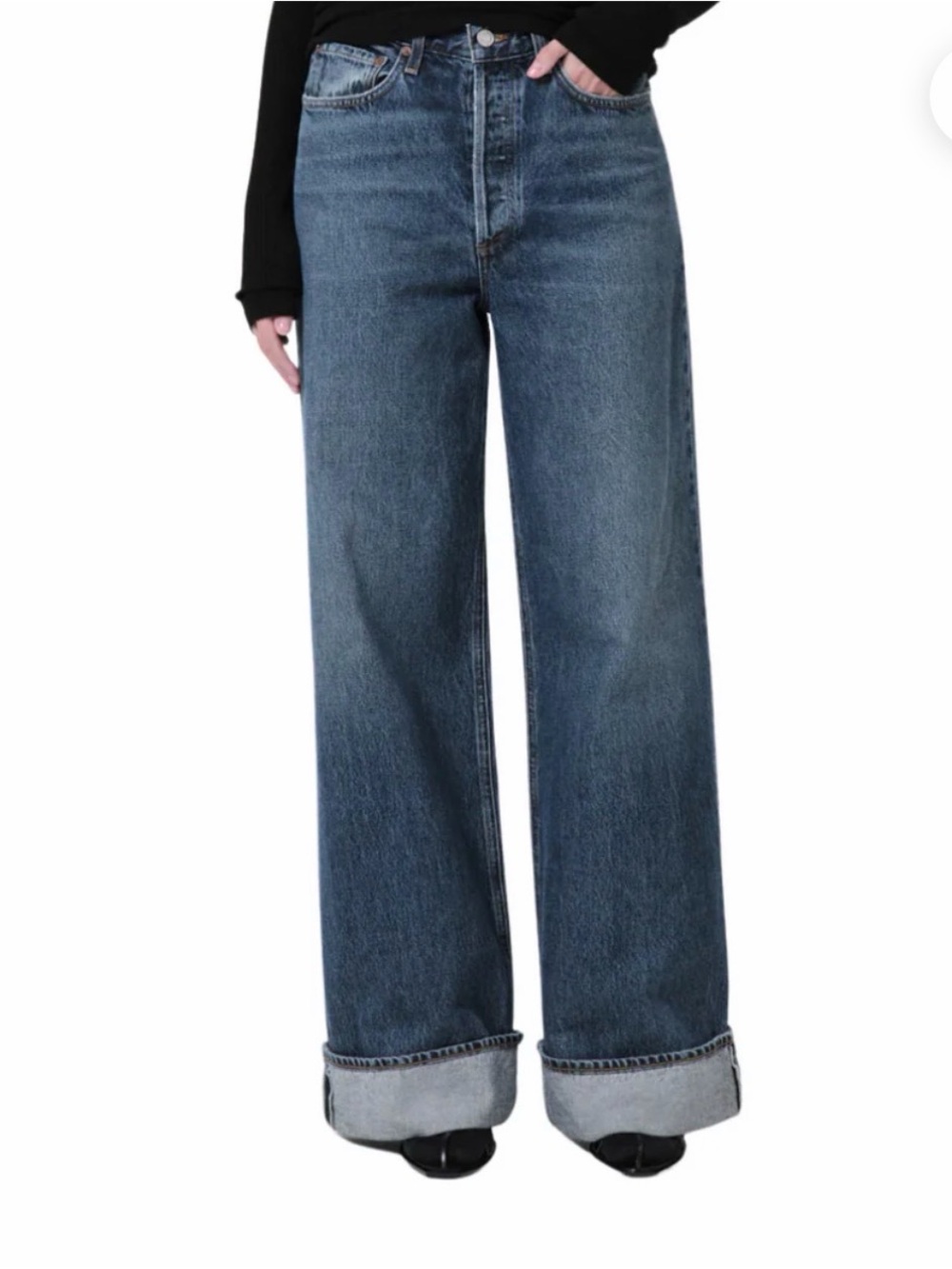 Agolde Dame wide leg high rise jeans color control